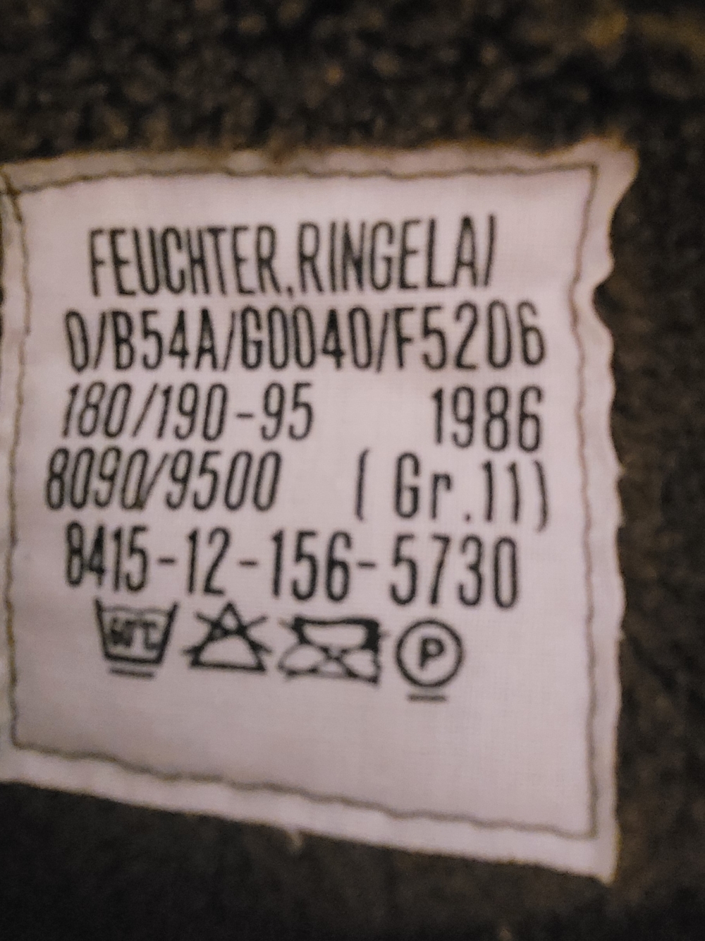 1980s Feuchter Ringelai Germany Army Lined Parka Jacket Size 180/190 - 95 Large - Picture 3 of 8